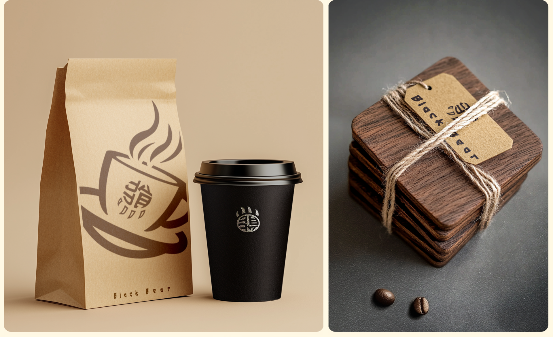 Black Bear Coffee House packaging